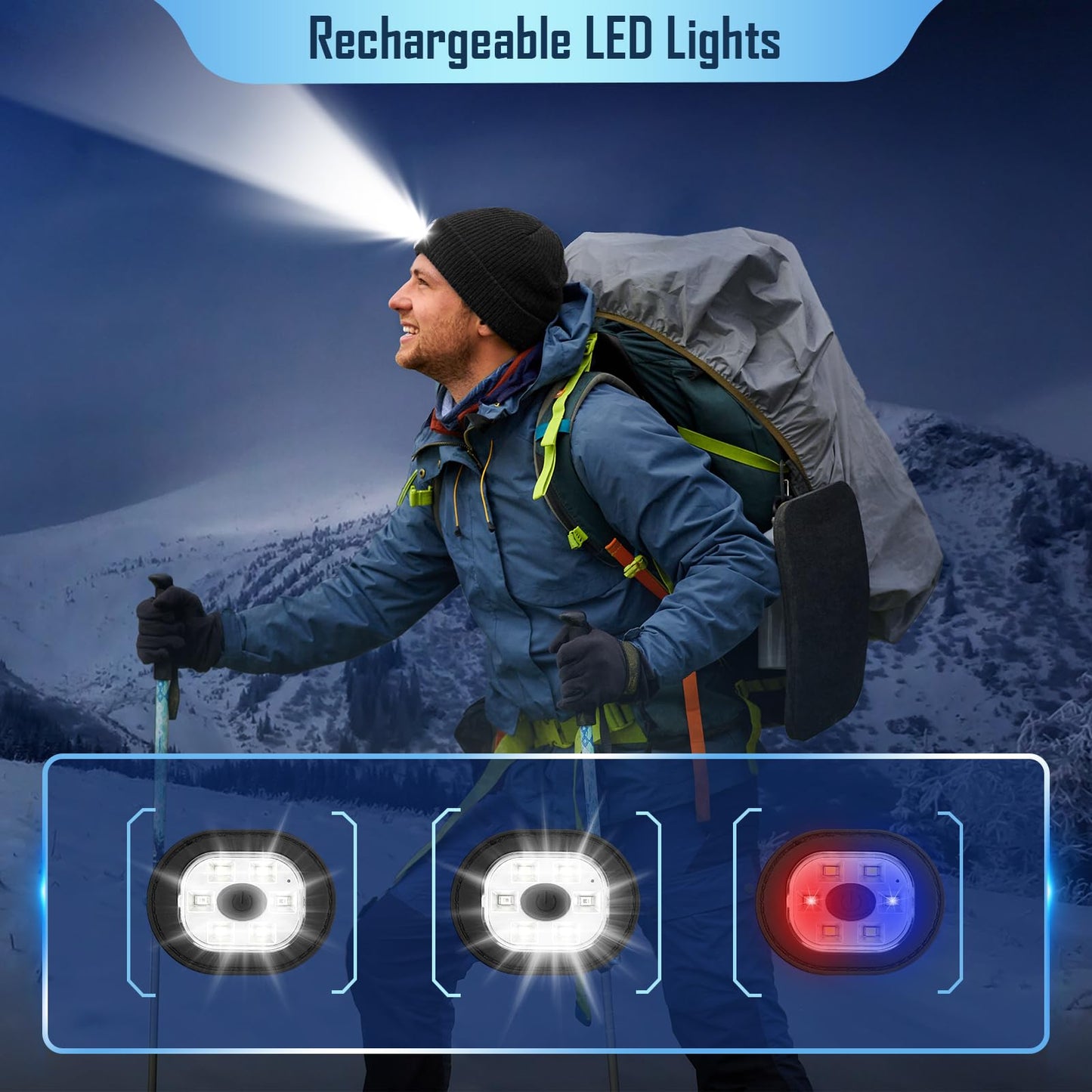 Stocking Stuffers for Adults Men Him, Led Beanie Hats for Men, Gifts for Men Dad Him, White Elephant Gifts for Adults, Mens Gifts for Christmas, Who Want Nothing, Cool Gadgets Stuff Tools for Men