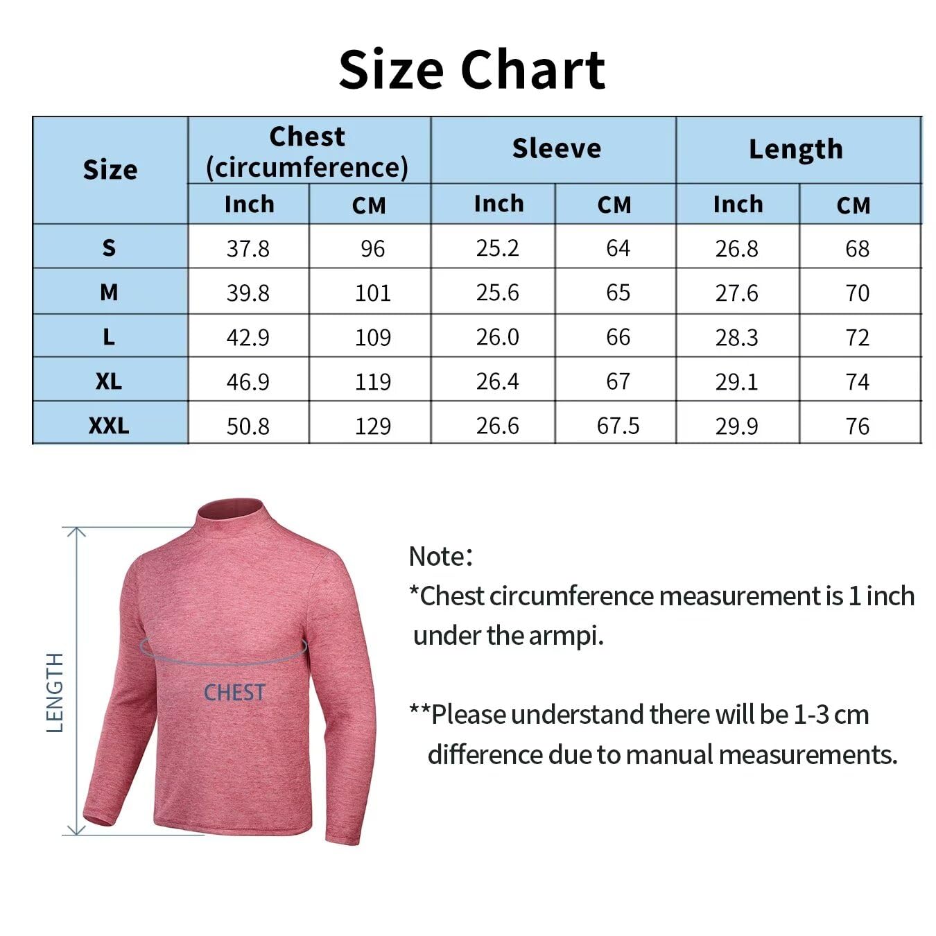 Thermal Tops for Men Cold Weather Mock Neck Undershirt(Light Grey,L)