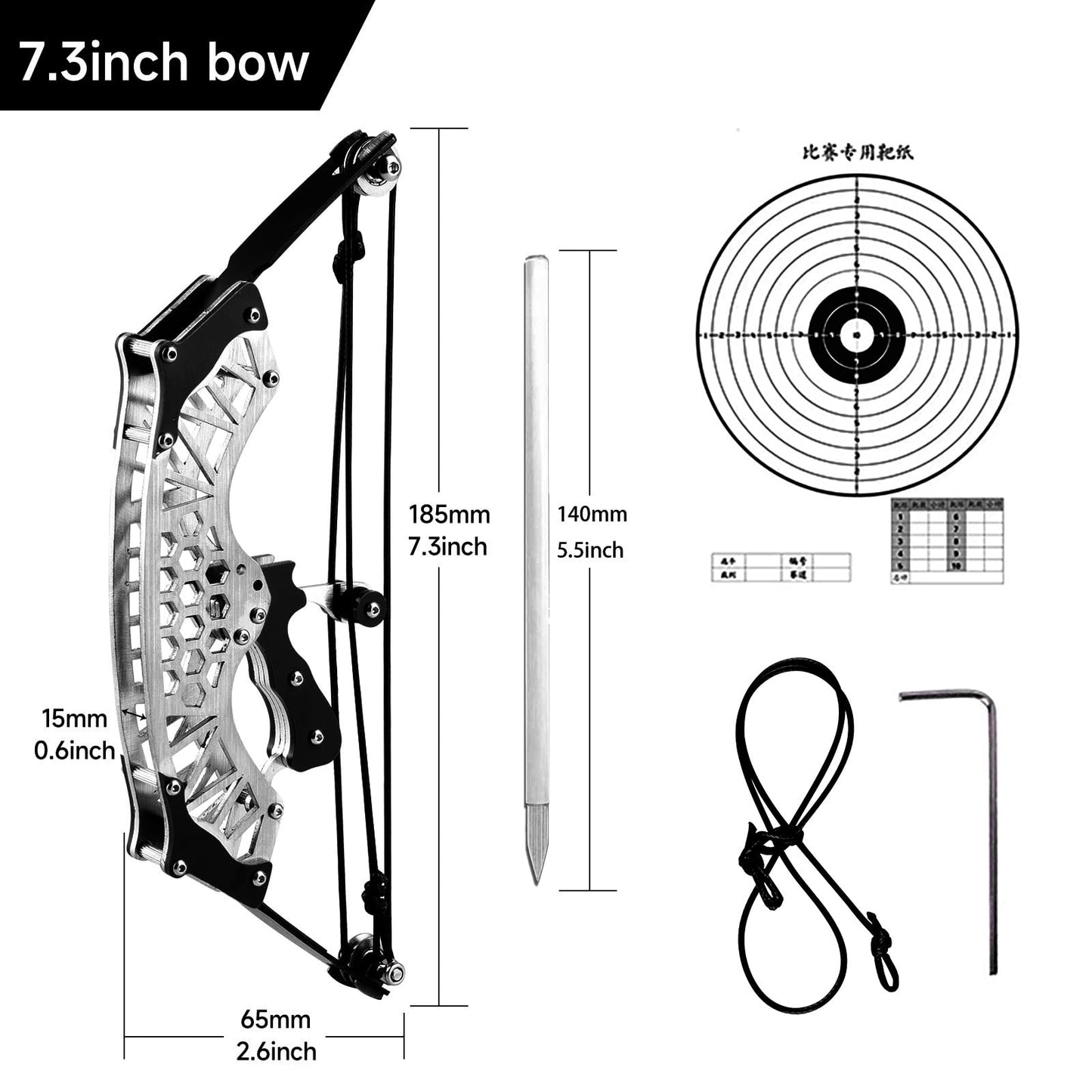 Compound Bow Archery Set Professional Competition Professional Training Outdoor Adventure Black Hexagonal Small Style