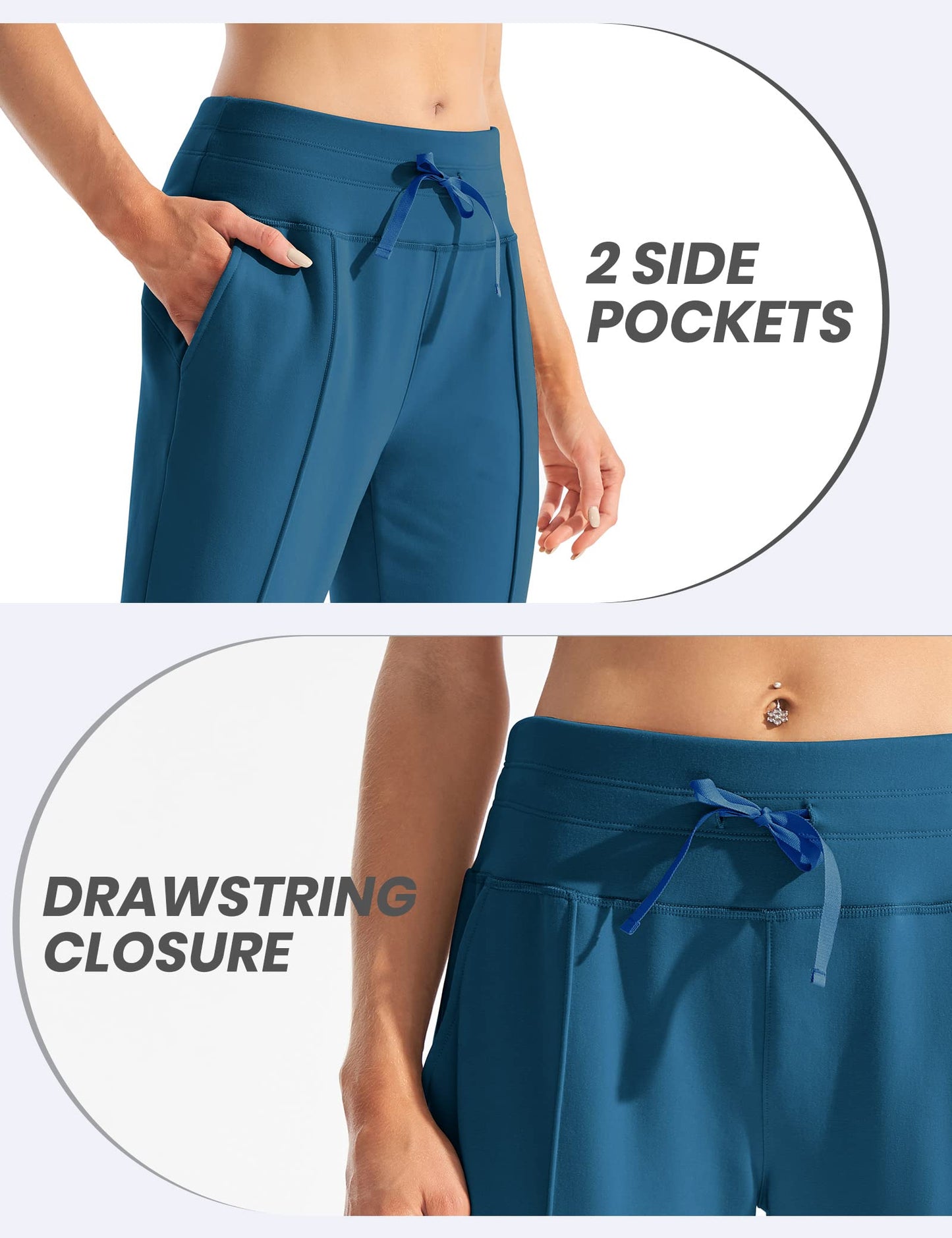 Ewedoos Fleece Lined Pants Women - Fleece Lined Sweatpants Women with Pockets High Waisted Thermal Joggers Winter Pants