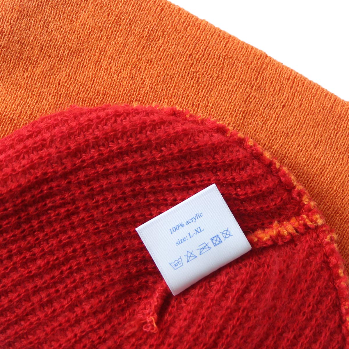 Telea Thick Winter Warm Cuffed Beanie with Soft Lining Adult Size for Men and Women Orange