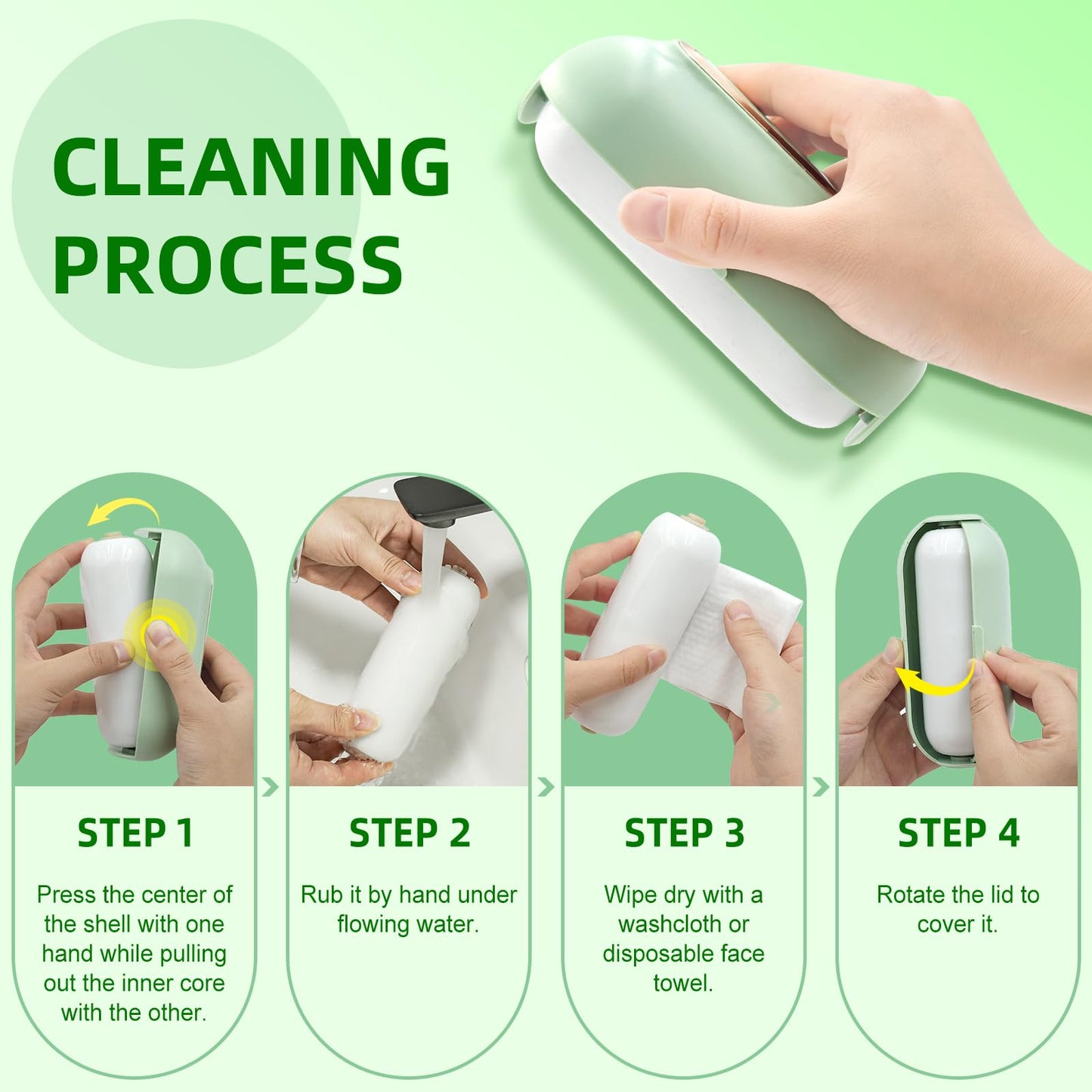 Kearning Reusable Lint Roller Large Surface Lint Remover Dog Cat Pet Hair Cleaner with Cover Sticky Remover for Clothes Sofa Carpet Washable Gel Lint Rollers for Pet Hair Extra Sticky Portable