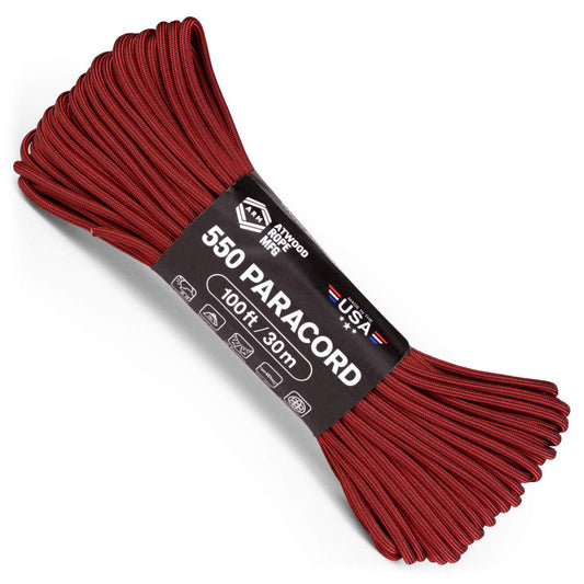 Atwood Rope MFG Color Changing 550 Paracord 100 Feet 7-Strand Core Nylon Parachute Cord Outside Survival Gear Made in USA | Lanyards, Bracelets, Handle Wraps, Keychain (Scarab)