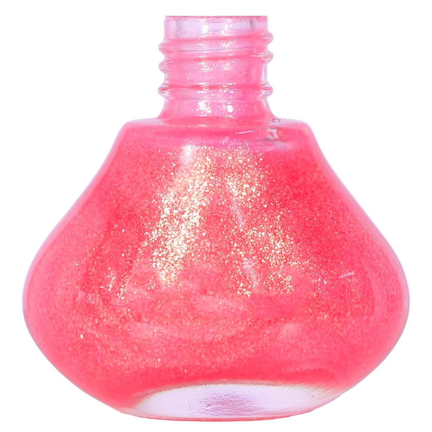 COSMOO Pink Shimmer Nail Polish, 12ml Pink Pearl Mermaid Quick Dry Nail Lacquer for Nail Art Varnish, 0.41 fl oz