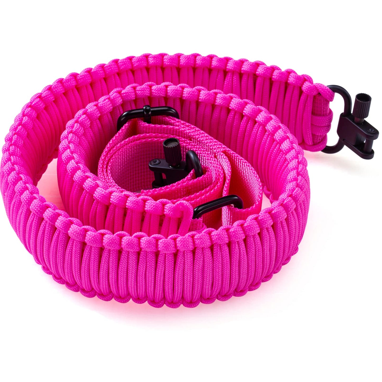 VVAAGG Two-Point Paracord Rifle Sling with Swivels, Non-Slip 2 Point Sling with Adjustable Length Rifle Strap