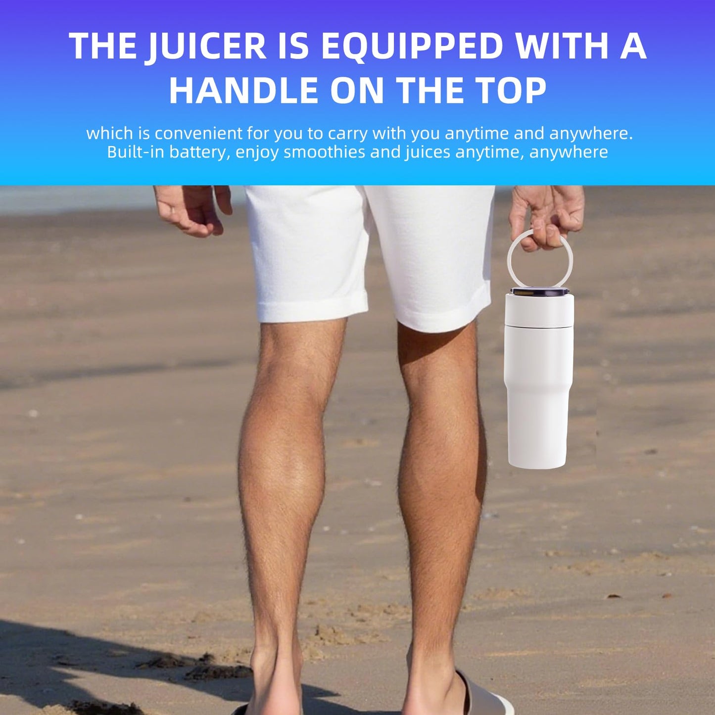 Kawu Portable Blender, 316 Stainless Steel Inner Personal Blender with 10Ps 304 Blades, 23Oz Blenders for Smoothies, USB Rechargeable, BPA Free, Food-Grade, Leakproof Juice Mixer for Gym, Home