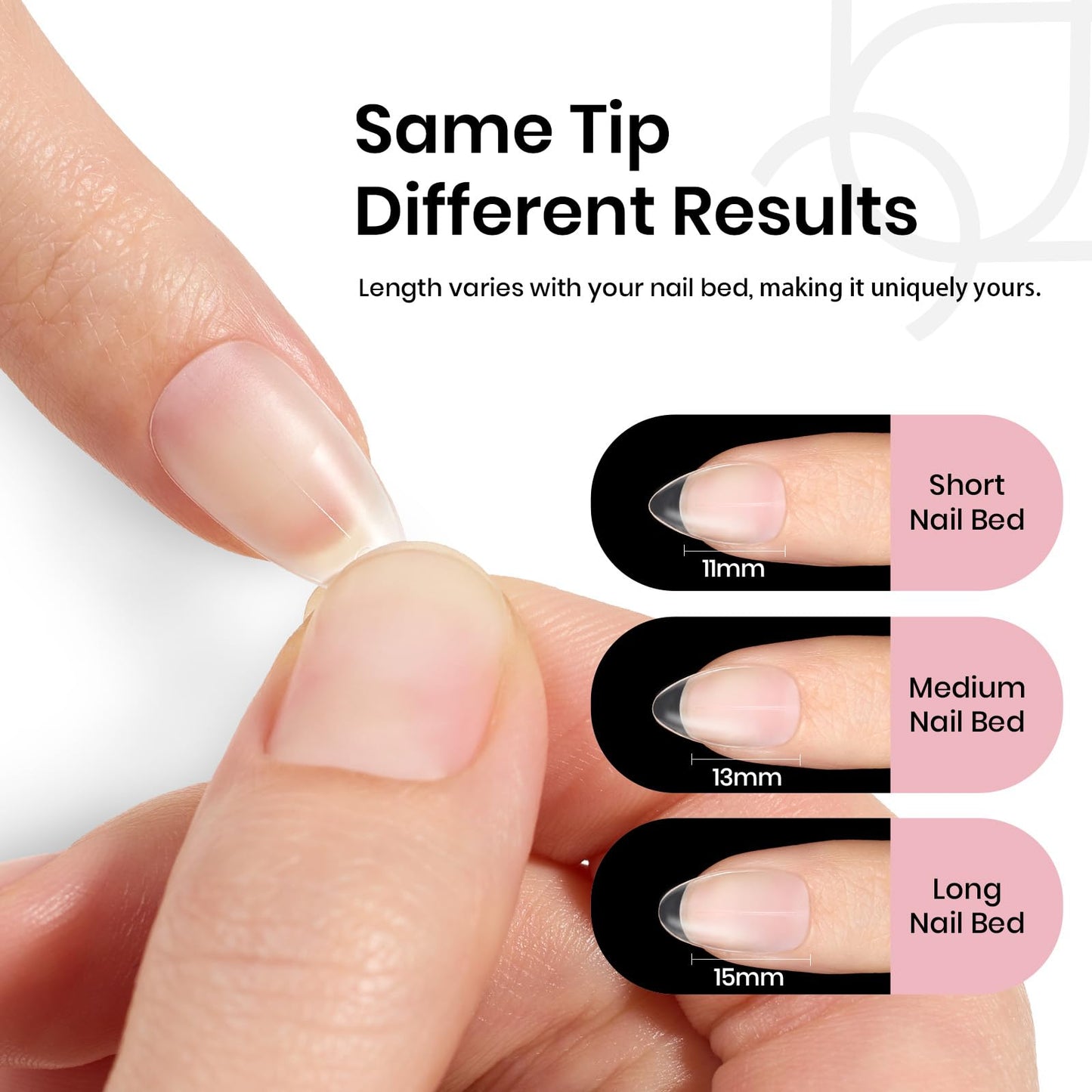 Beetles Short Almond Nail Tips - 288PCS 12 Sizes Full Matte Cover Pre-Shaped False Nails Soft Almond Nail Tips Acrylic Nail Tips Nail Extension Tips for Gel Polish Professional Salons DIY Manicure