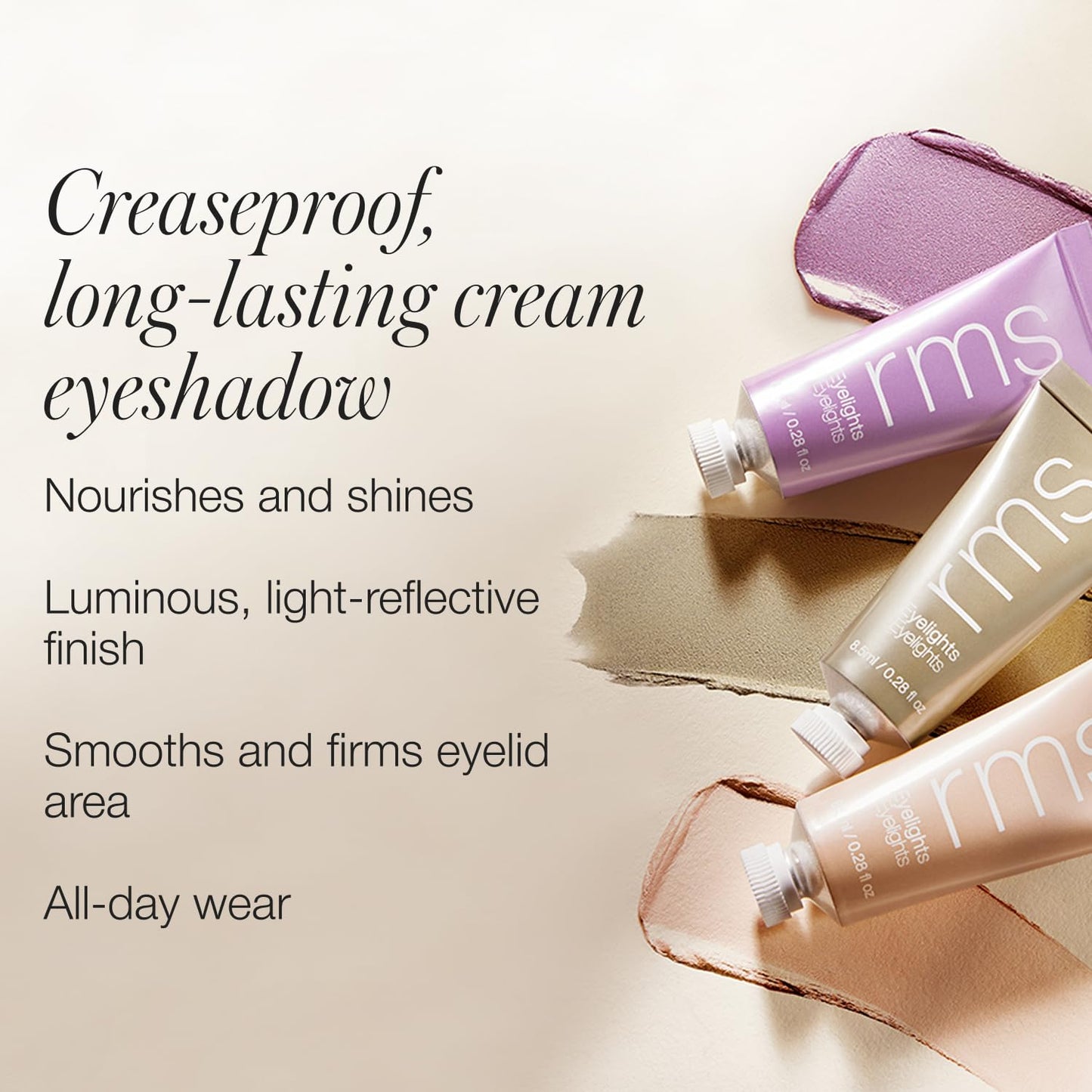 RMS Beauty Eyelights Cream Eyeshadow - Metallic Eyeshadow, Clean Eyeshadow Makeup, GMP Certified Cruelty Free Makeup, Clean Beauty Eye Shadow