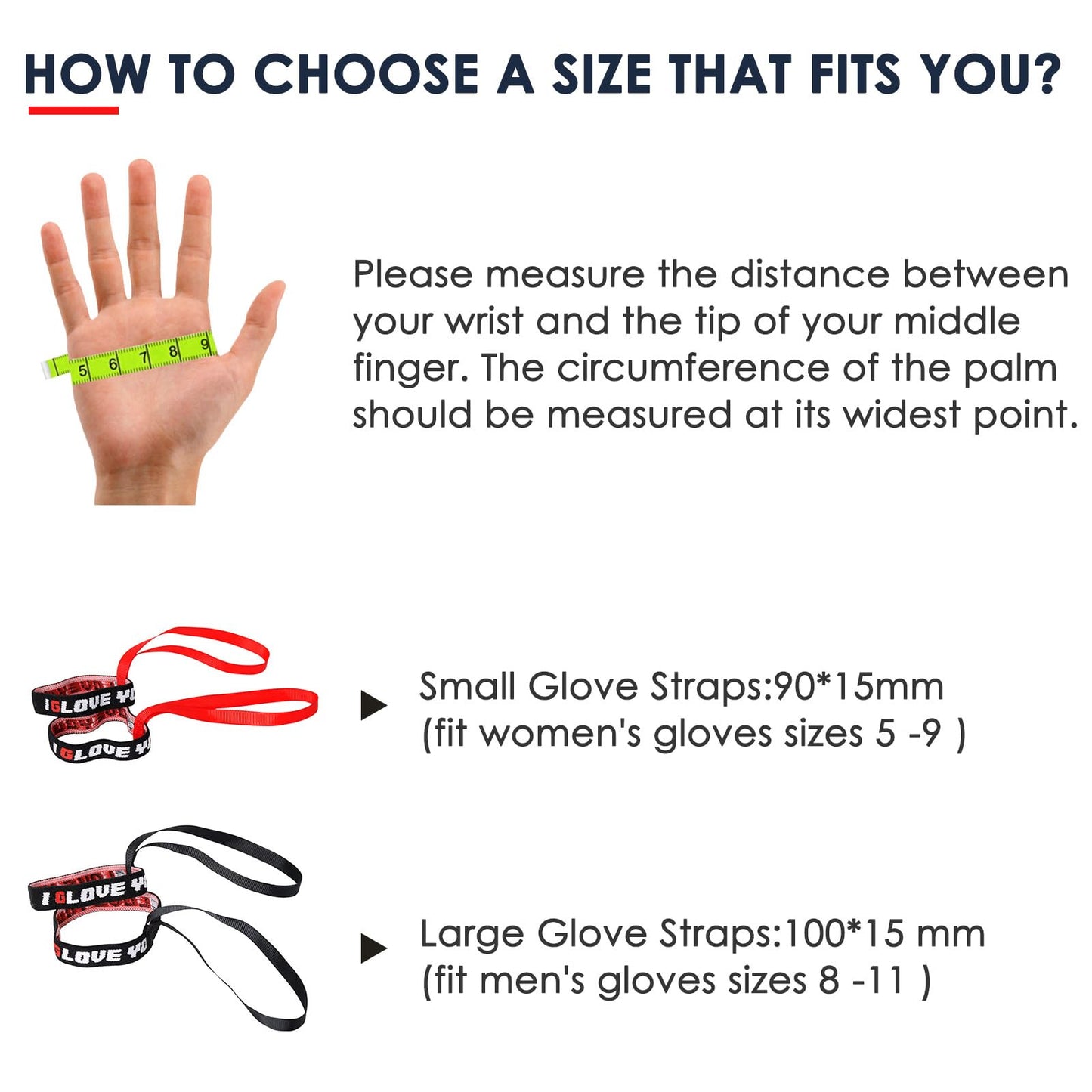 XMJY Upgraded Glove Leash, 2 Pairs Narrow Wrist Leash for Gloves, Comforty Glove Tether for Adults, Winter Ski Glove Leash Wrist Strap Mitten Leash, Men‘ Size 8-11