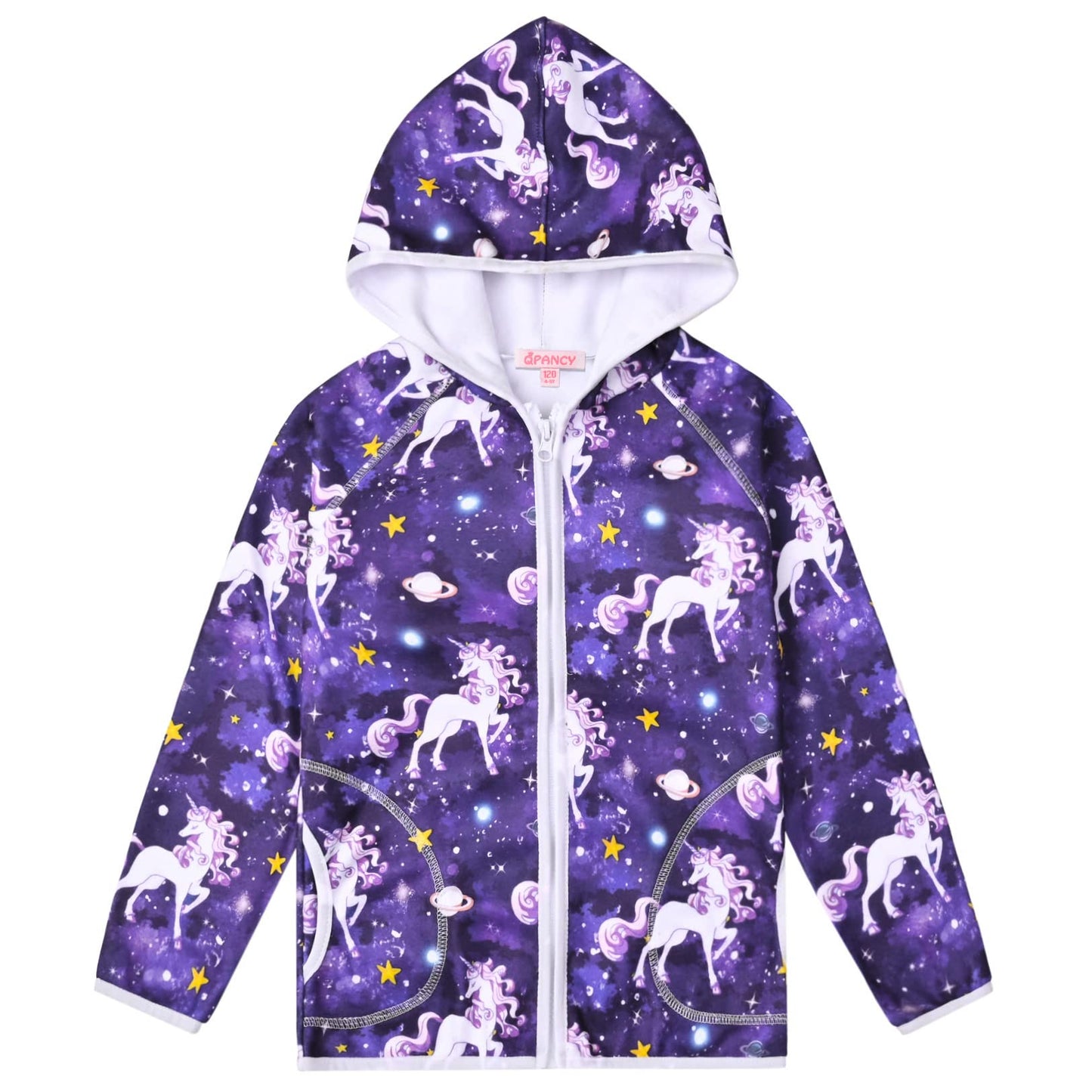 QPANCY Fleece Hoodie for Girls Sweatshirts Kids Fall Winter Outfits, Size 10 11