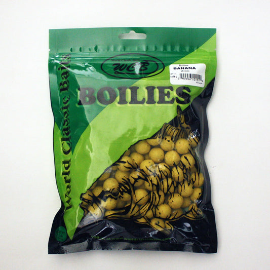 WCB Carp Baits High Protein Boilies 16 mm 1 lb bag - Carp Fishing Bait - Ideal for Carp Fishing (Flavor: Banana)