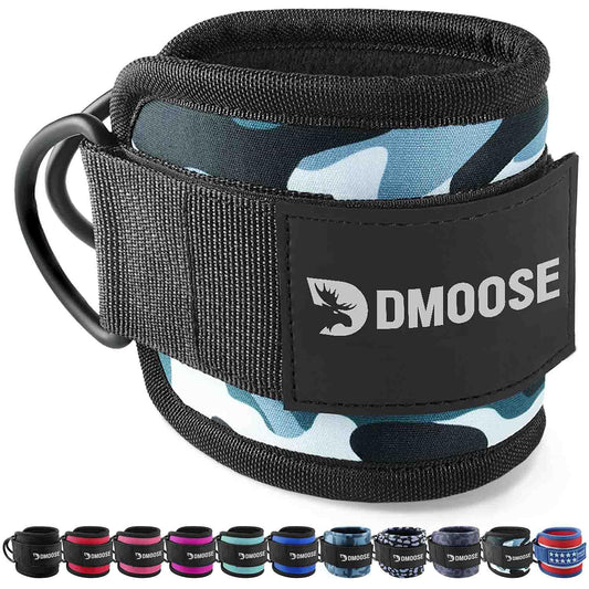 DMoose ankle straps for cable machines - One Size Fit with Premium Padding, ankle bands for working out, kickback, Booty Workouts, Leg Extension, Hip Abductors