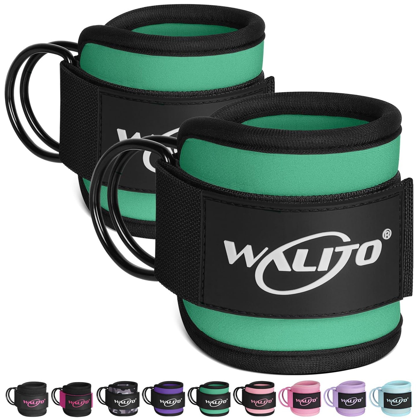 WALITO Gym Ankle Straps for Working Out - Glute Ankle Cuff Kickback Strap, Gym Cable Machine Accessories for Women Glute Leg Extensions, Hip Abductors & Lower Body Exercises Equipment