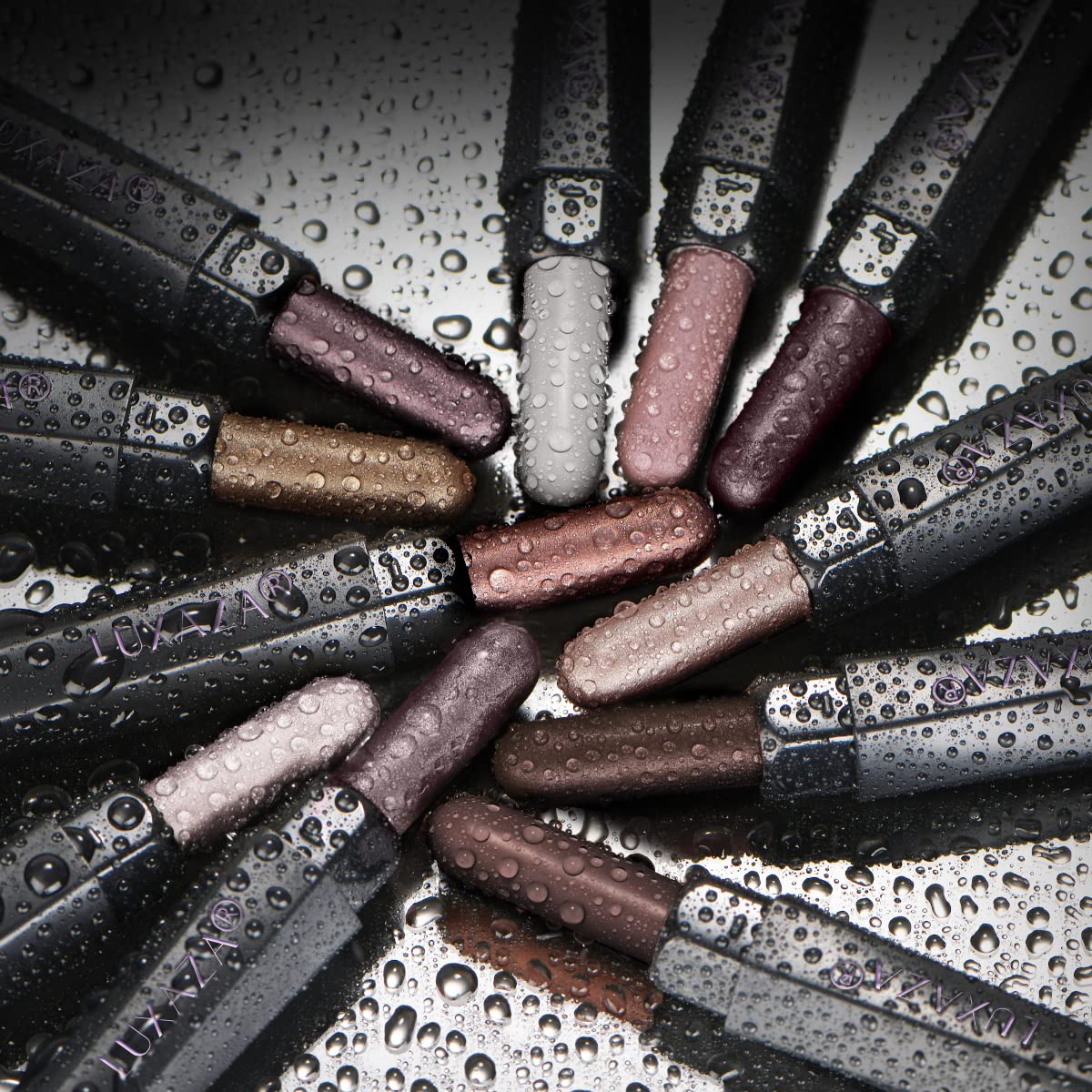 LUXAZA PRO 10PCS Eyeshadow Stick,Shimmer And Matte Brown Metallic Cream Eyeshadow Pencil Crayon with Smudge-proof & Waterproof,Eye Brightener Stick - Ash Rose