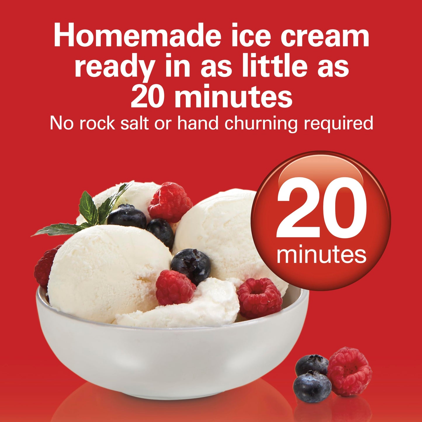 Hamilton Beach Electric Automatic Ice Cream Maker, Frozen Yogurt, Sorbet, Custard, 1.5 quart, White (68880)