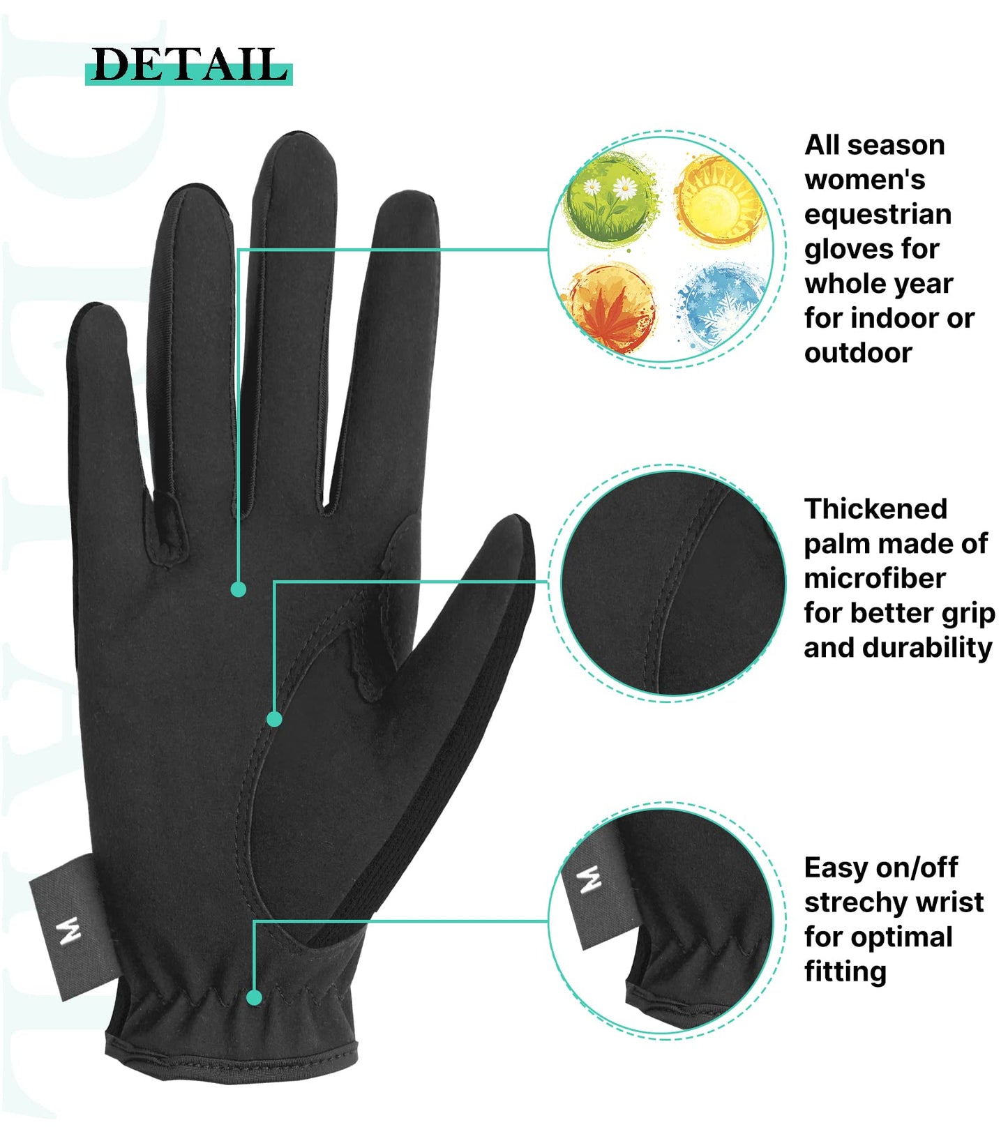 Thapower Kids Horse Riding Gloves Girls Youth Equestrian Gloves Summer Winter Outdoor Sports Horseback Riding Glove Cycling Biking Driving Gardening Mittens