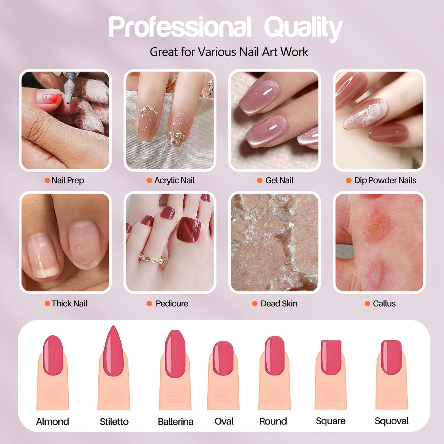 Droyek Electric Nail Drill Machine Nail Drill Electric File Nail File Kit for Beginners Acrylic Gel Nails Manicure Pedicure Polishing Shape Tool with 8 Bits Gel Nails and Home Salon Use