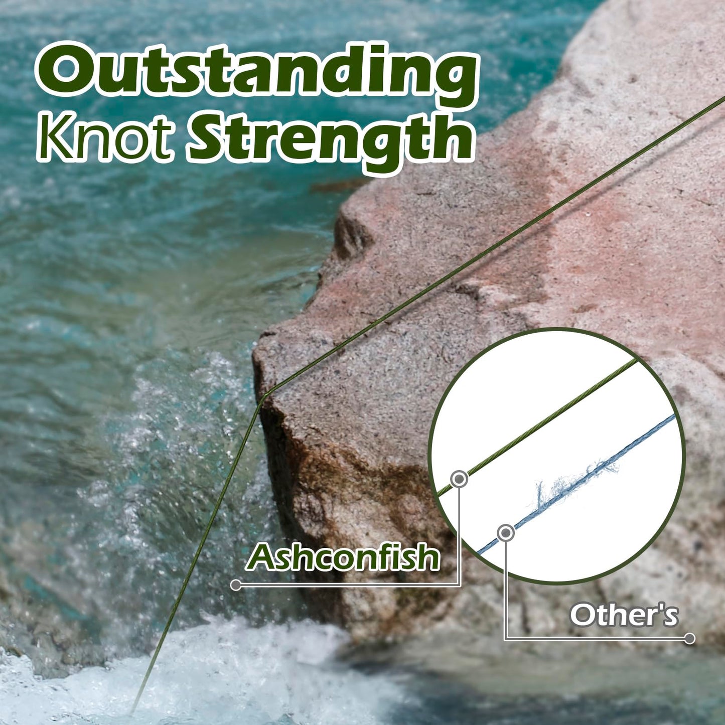Ashconfish Braided Fishing Line- 4 Strands Super Strong PE Fishing Wire Heavy Tensile for Saltwater & Freshwater Fishing -Abrasion Resistant - Zero Stretch- 100M/109Yds 6LB Blue