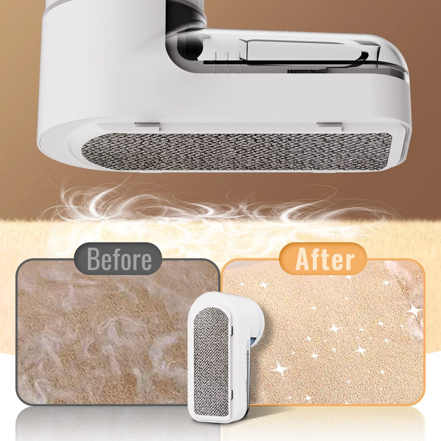 iRUNTEK Wired Fabric Lint Remover, Plug-in Lint Shaver and Brush 2 in 1,Sweater Defuzzer for Removing Fuzz, Lint Balls, Pills, Bobbles from Clothes, Furniture, Carpet & Couch