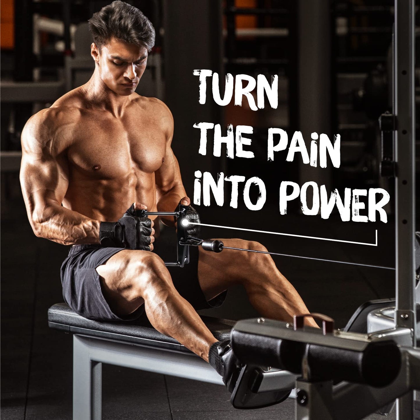 Yes4All Knurling Black Double D Handle with 800 Lbs Capacity, Cable Machine Accessories for Home Gym