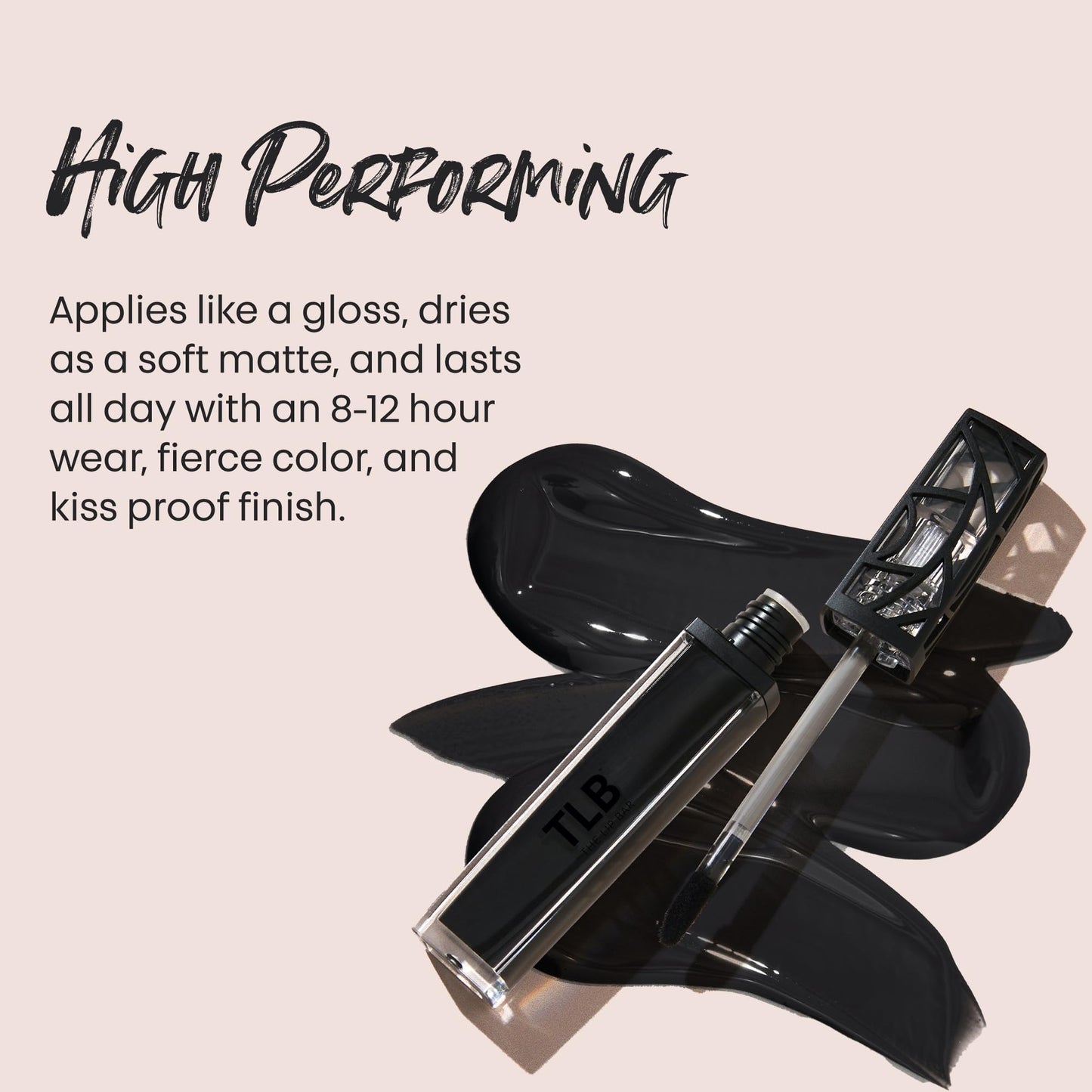 The Lip Bar - Nonstop Liquid Matte Lipstick, Back to Black (Black) - High Pigment - One Swipe - Long Lasting - Jojoba Oil & Vitamin E - Vegan & Cruelty Free - Makeup & Cosmetics - .24 fl oz