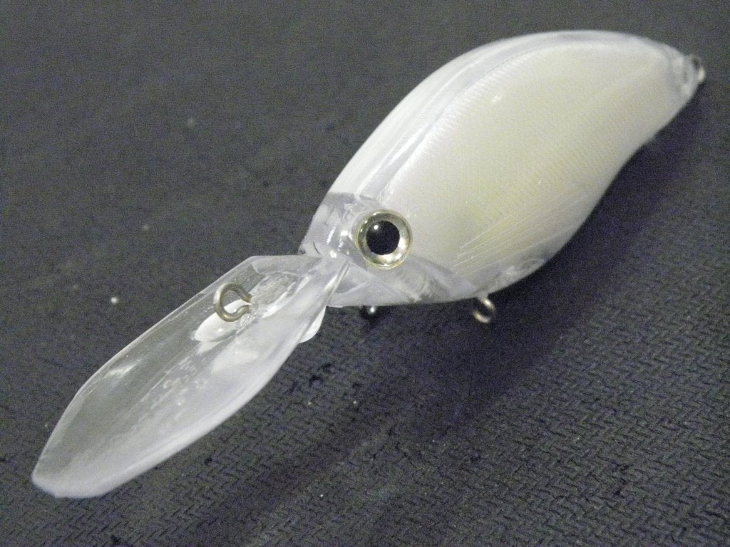 wLure 10 Blank Unpainted Deep Diver Crankbait Fishing Lures with Free Eyes UPC739