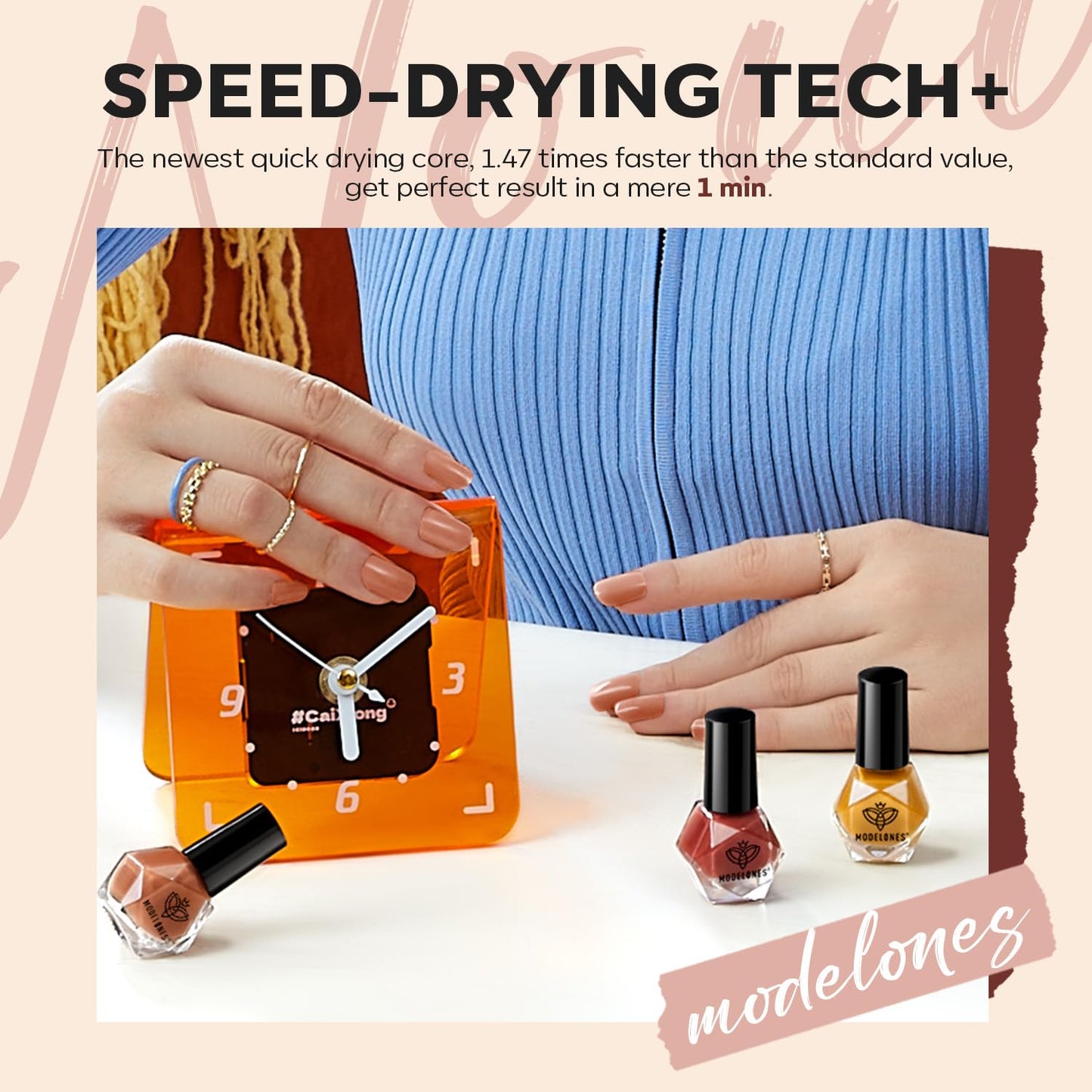 Modelones Nail Polish Set 6 Colors Nude Pink Skin Tones Milky White Brown Mini Nail Polish Quick Dry Nail Polish All Seasons Neutral Brown Manicure DIY Nail Art Salon Home Gift for Women Girl