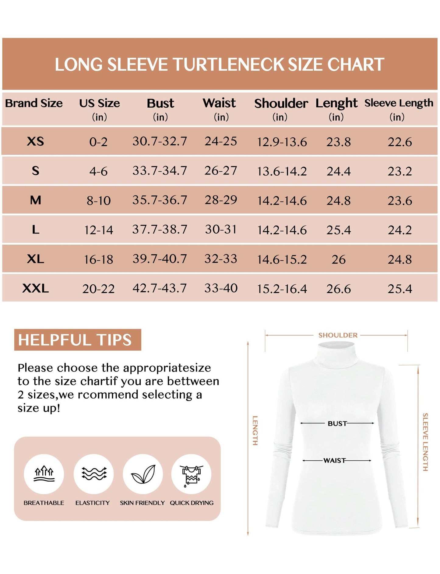 Womens Long Sleeve Turtleneck Thermal T-Shirts Mock Neck Underwear Fashion Tops for Winter Cold Weather