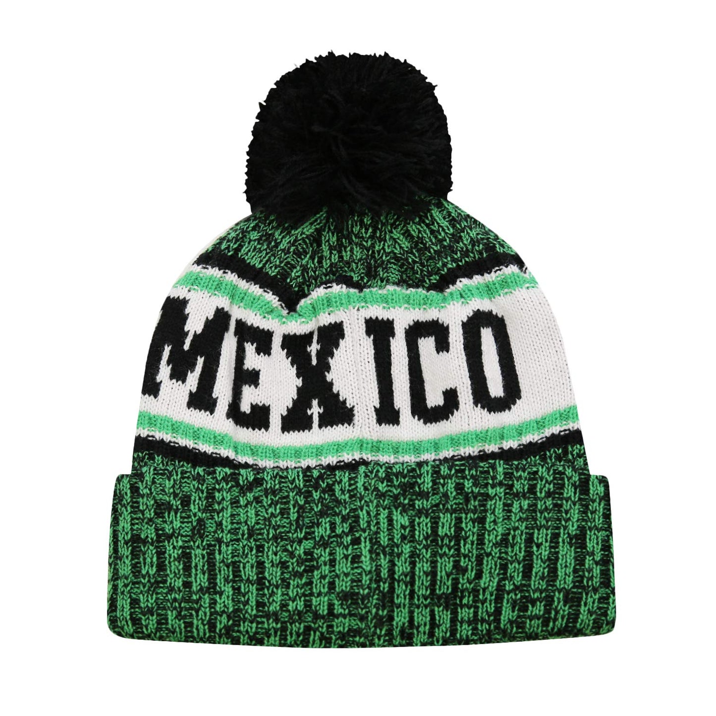 Mexico Country Crowned Adult Unisex Beanie Green