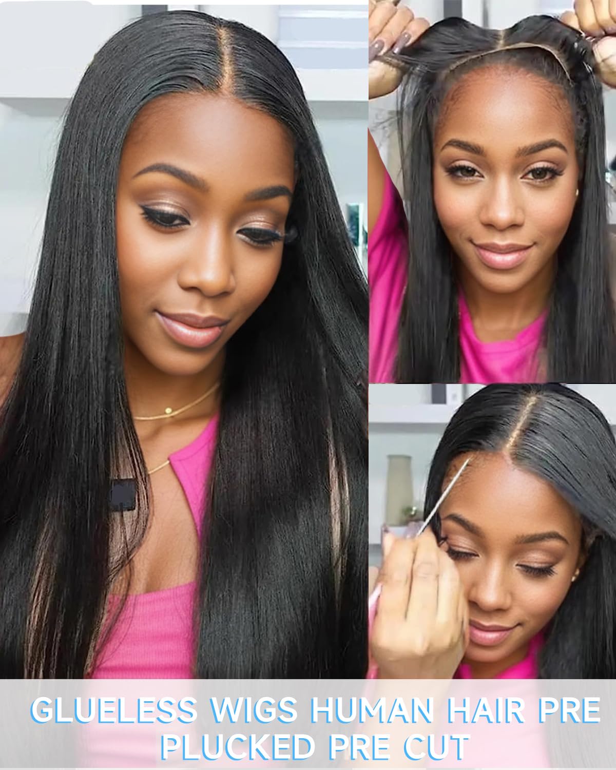 GUDOZO 613 Lace Front Wigs Human Hair 9x6 HD Lace Front Glueless Wigs Human Hair 200% Density Straight Glueless Wigs Human Hair Pre Plucked Pre Cut Blonde Wigs for Black Women 22 inch