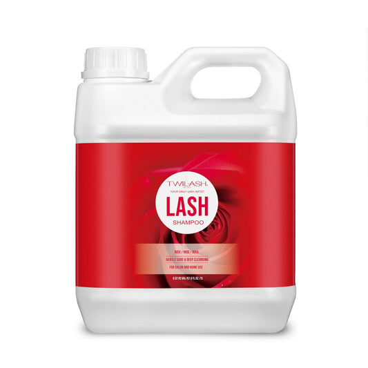 TWILASH BY DLY Lash Shampoo Bulk, Eyelash Cleanser for Extensions 2 Liters, Safe Makeup Remover, Non-irritating or Burning Eyelid Foaming Cleanser for Professional Salon and Home Use (Rose-2L)