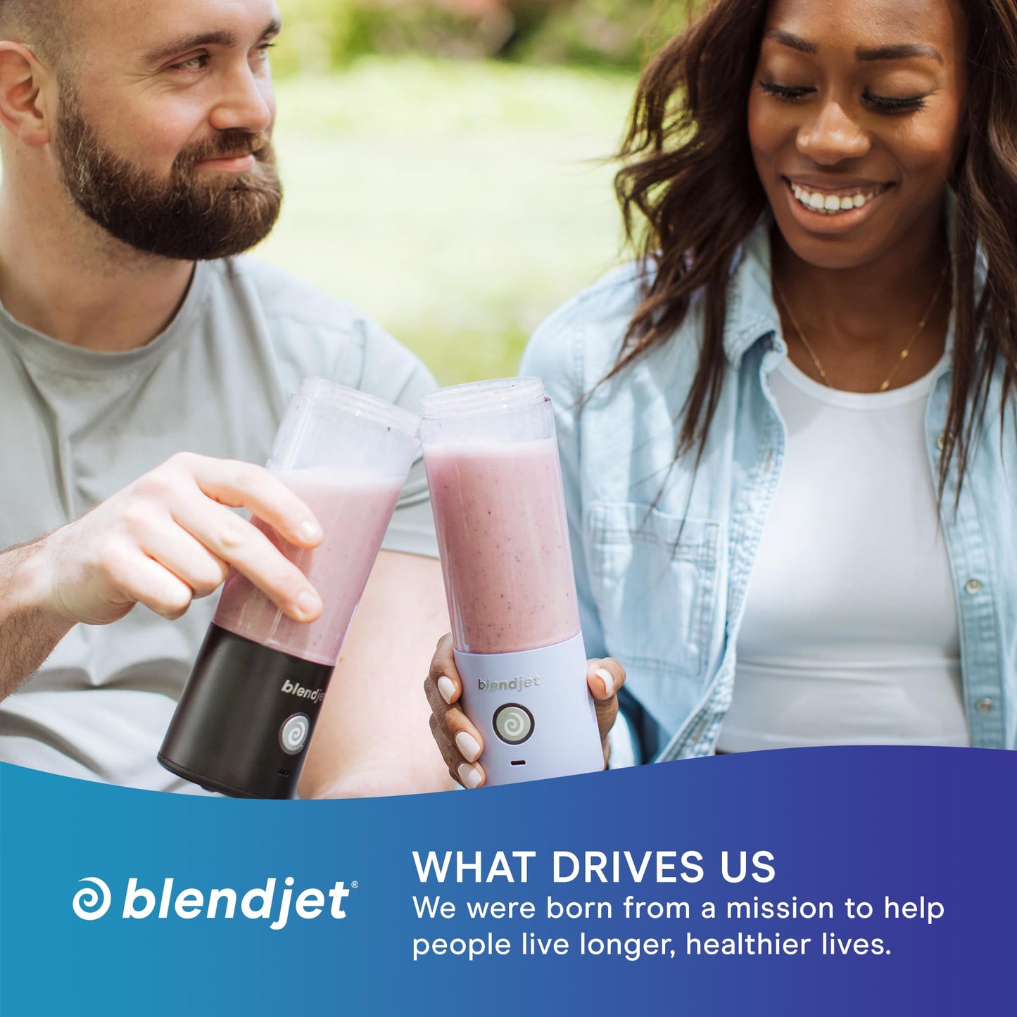 BlendJet Portable Blender for Smoothies & Shakes - 16oz BlendJet 2 Cordless Personal & Small Blender, USB-C Rechargeable & Self Cleaning - Quiet Mini Travel Blender with Stainless Steel Blade (Cloud)…