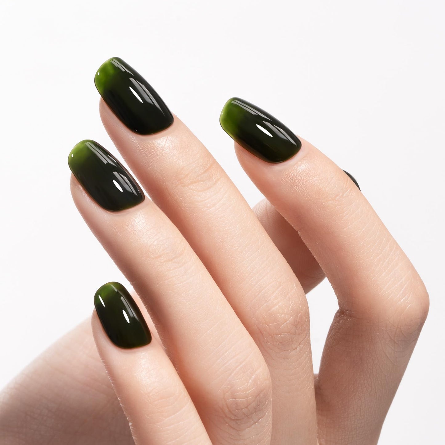 MAYCHAO 15ML Jelly Moss Green Gel Nail Polish 1Pc Transparent Forest Jade Green Gel Polish Soak Off UV LED Translucent Nail Polish Nail Art Starter Manicure Salon DIY at Home, 0.5 OZ