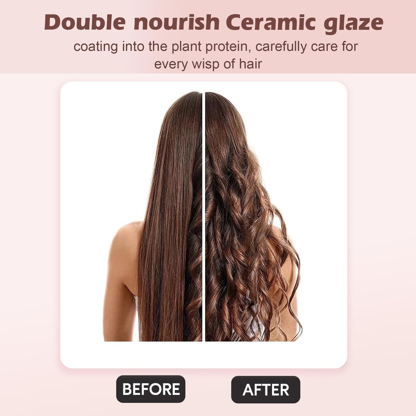 Cordless Curling Iron for Travel, 8000mAh Rechargeable Hair Curlers with Safe Mode, 30s Fast Heat-Up, 200 M Negative Ions, Portable Curling Wand for Womens Curls Waves Hair