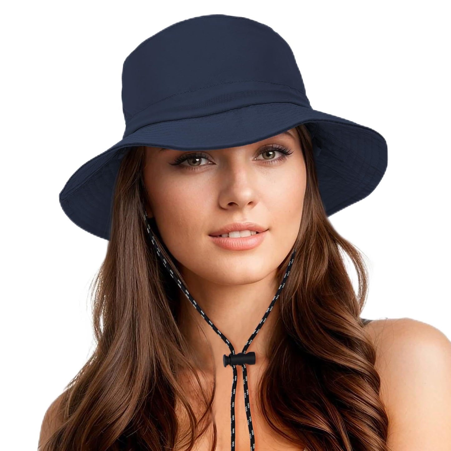 Durio Waterproof Bucket Hat for Women UPF 50+ Sun Hat UV Protection Packable Rain Hats for Women Lightweight Hiking Hat Navy One Size