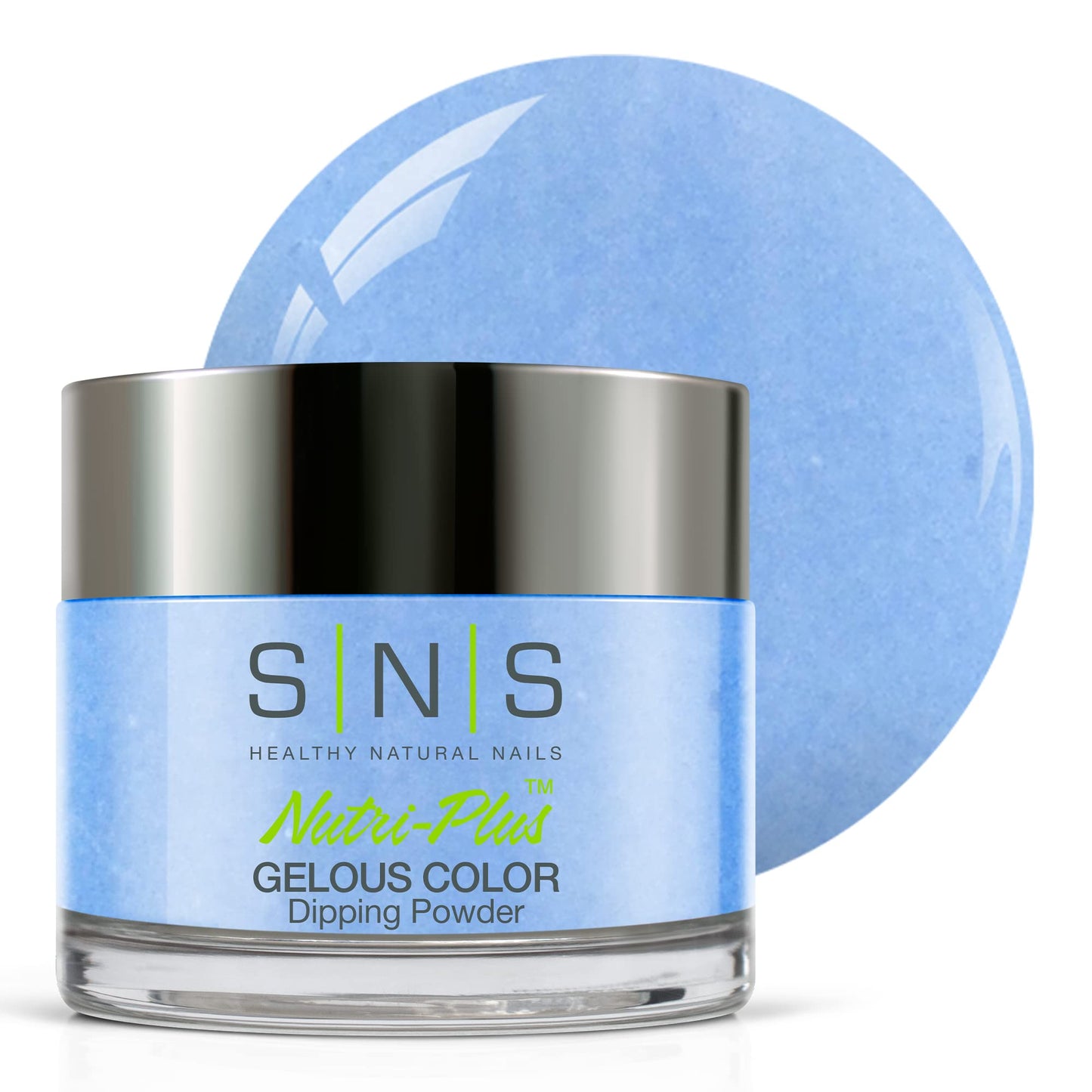 SNS Nail Dip Powder, Gelous Color Dipping Powder - Great Blue Hole (Blue/Pastel, Cream) - Long-Lasting Dip Nail Color Dip Nail Color Lasts 14 Days - Low Odor & No UV Lamp Needed - 1 Oz