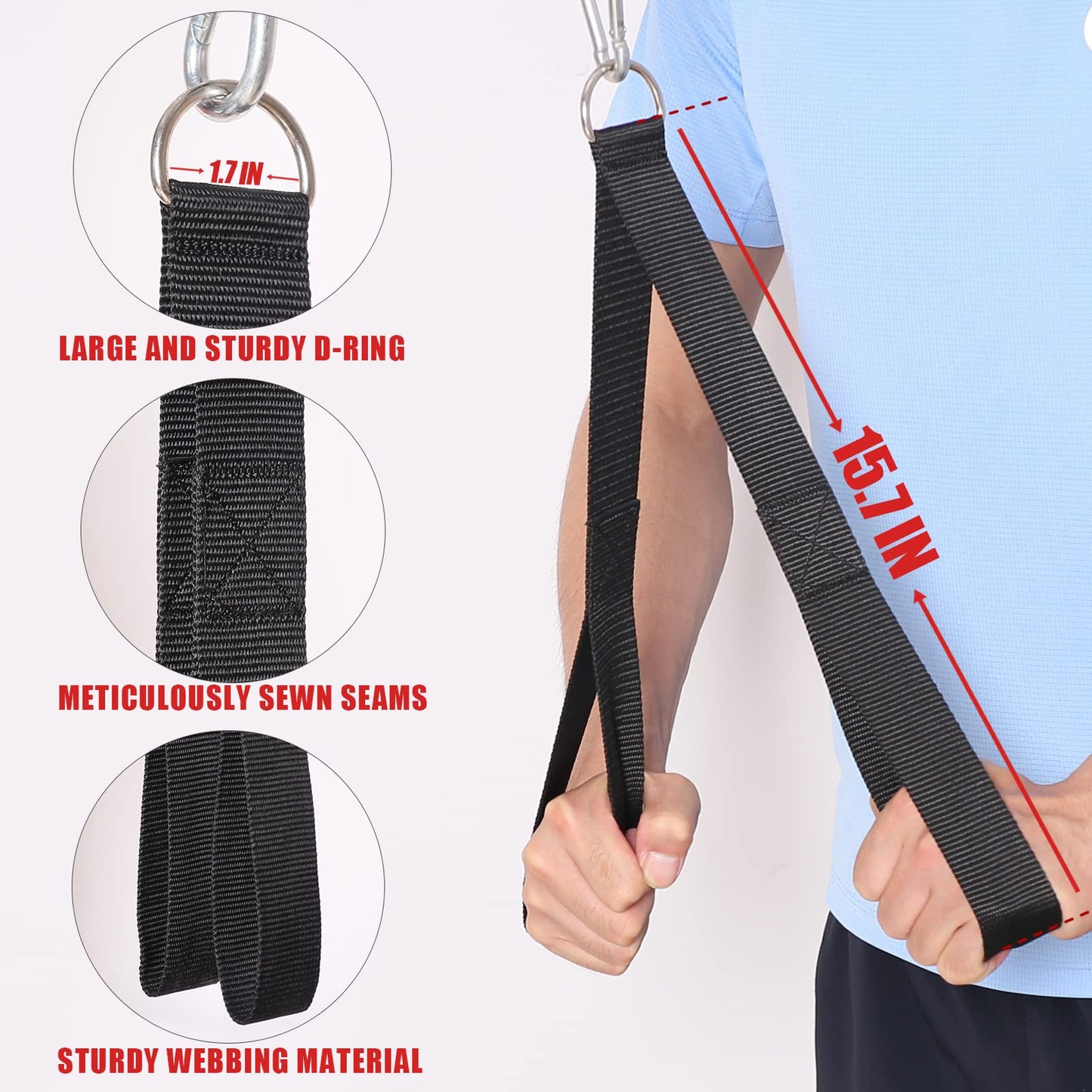 SYL Fitness Tricep Rope Cable Attachment, Tricep Pull Down Rope Tricep Pull Down Rope for Face Pulls, Push Downs, Bicep Curls