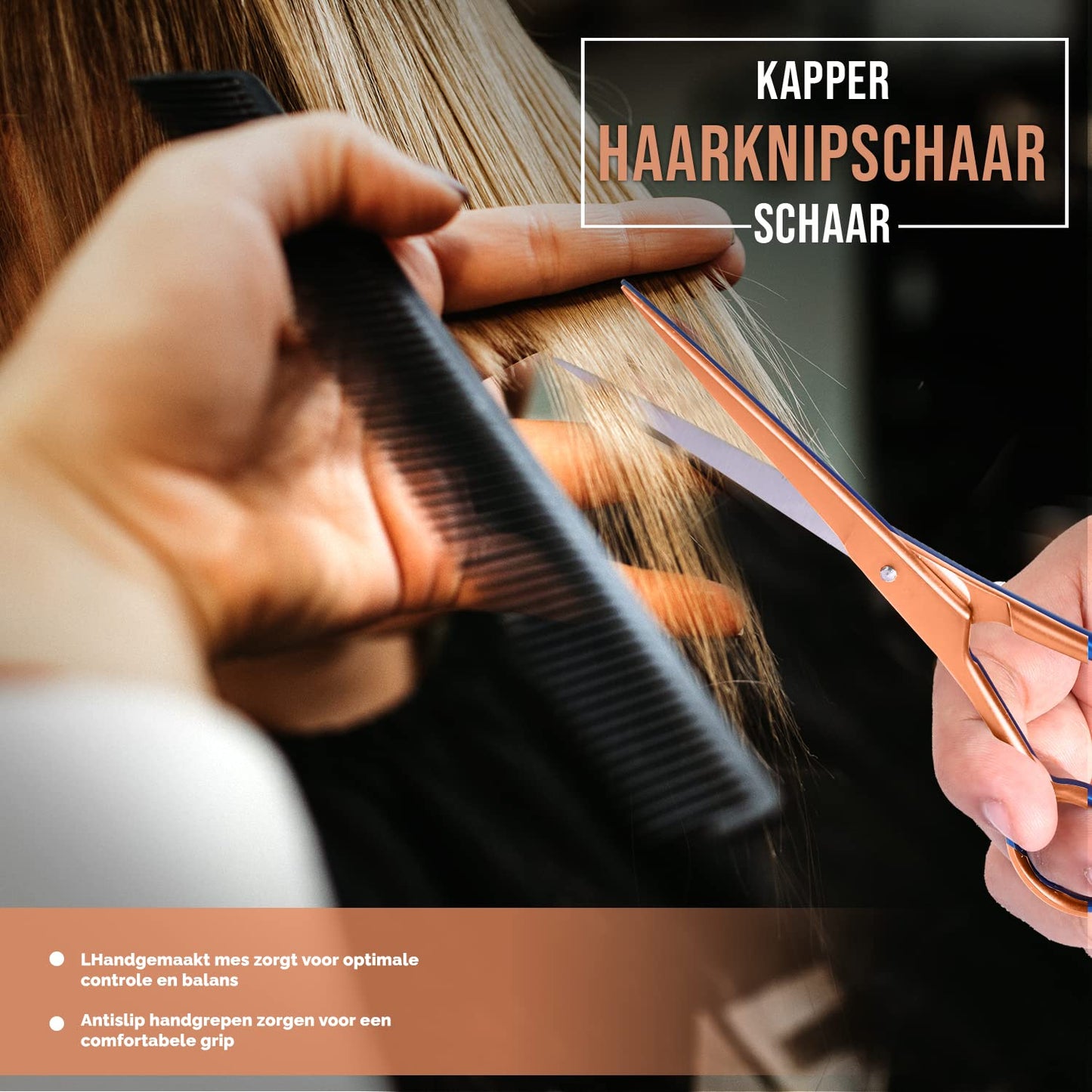 Utopia Care Hair Cutting and Hairdressing Scissors 6.5 Inch, Premium Stainless Steel Shears with Smooth Razor and Sharp Edge Blades for Salons, Men, Women and Kids, Rose Gold