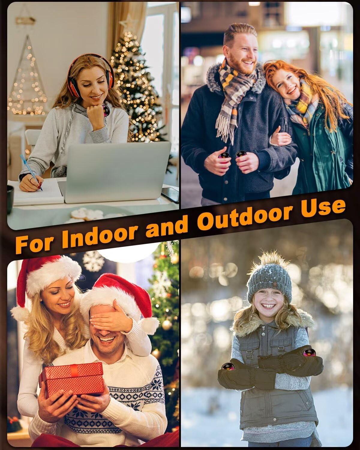 Hand Warmers Rechargeable - 7000mAh Electric Hand Warmer Reusable 2 Pack, LED Digital Display, 20 Hrs Warmth Hand Warmers Heats Up to 132℉, Magnetic Portable Hand Warmer for Golf, Camping, Hunting