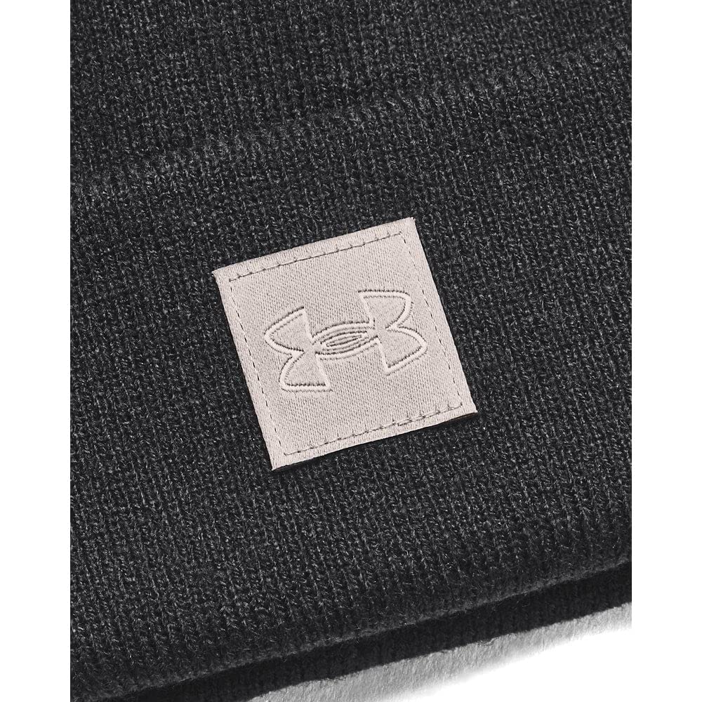 Under Armour Womens Halftime Cuff Beanie, (001) Black/Pewter/Ghost Gray, One Size Fits Most
