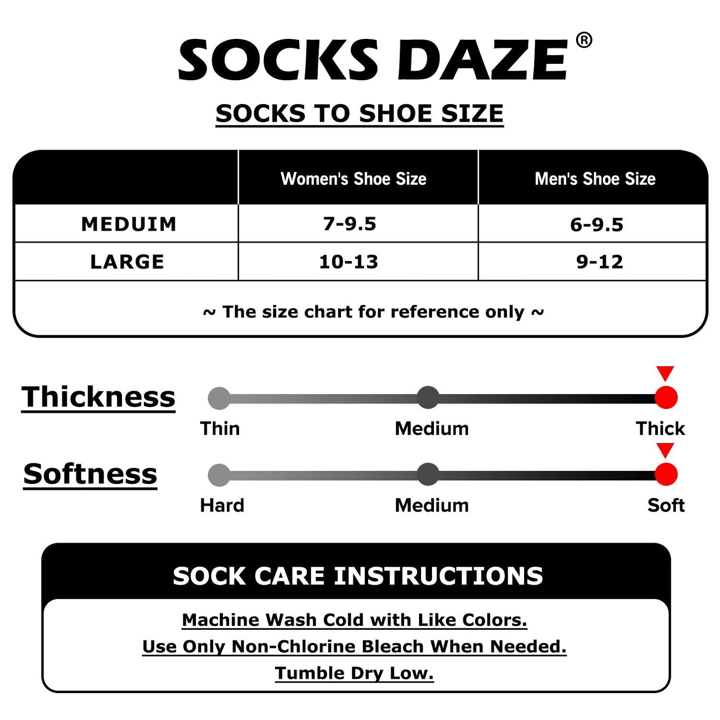 Socks Daze 2 Pack Thick Heat Stripe Socks Men, Winter Outdoor Heavy Working Thermal Crew Hiking Hunting Backpacking Socks, Black+Dark Grey Stripe, Large