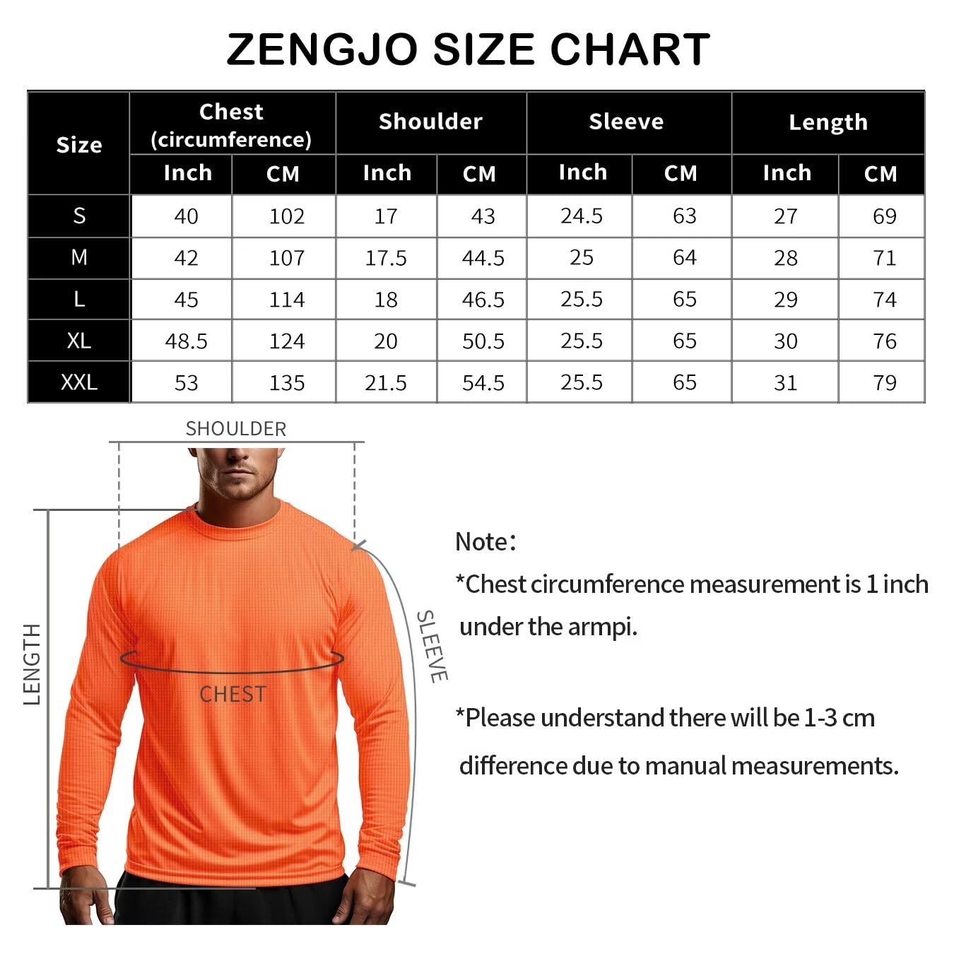 Long Sleeve Running Shirt Men Cold Weather(Black,L)