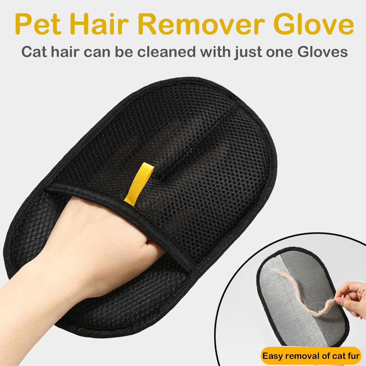 2PC Pet Hair Remover Glove for Cats & Dogs, 2025 New Electrostatic Pet Hair Remover Glove, Cat Grooming Gloves for Hair Removal, Grooming Clothes, Sofas