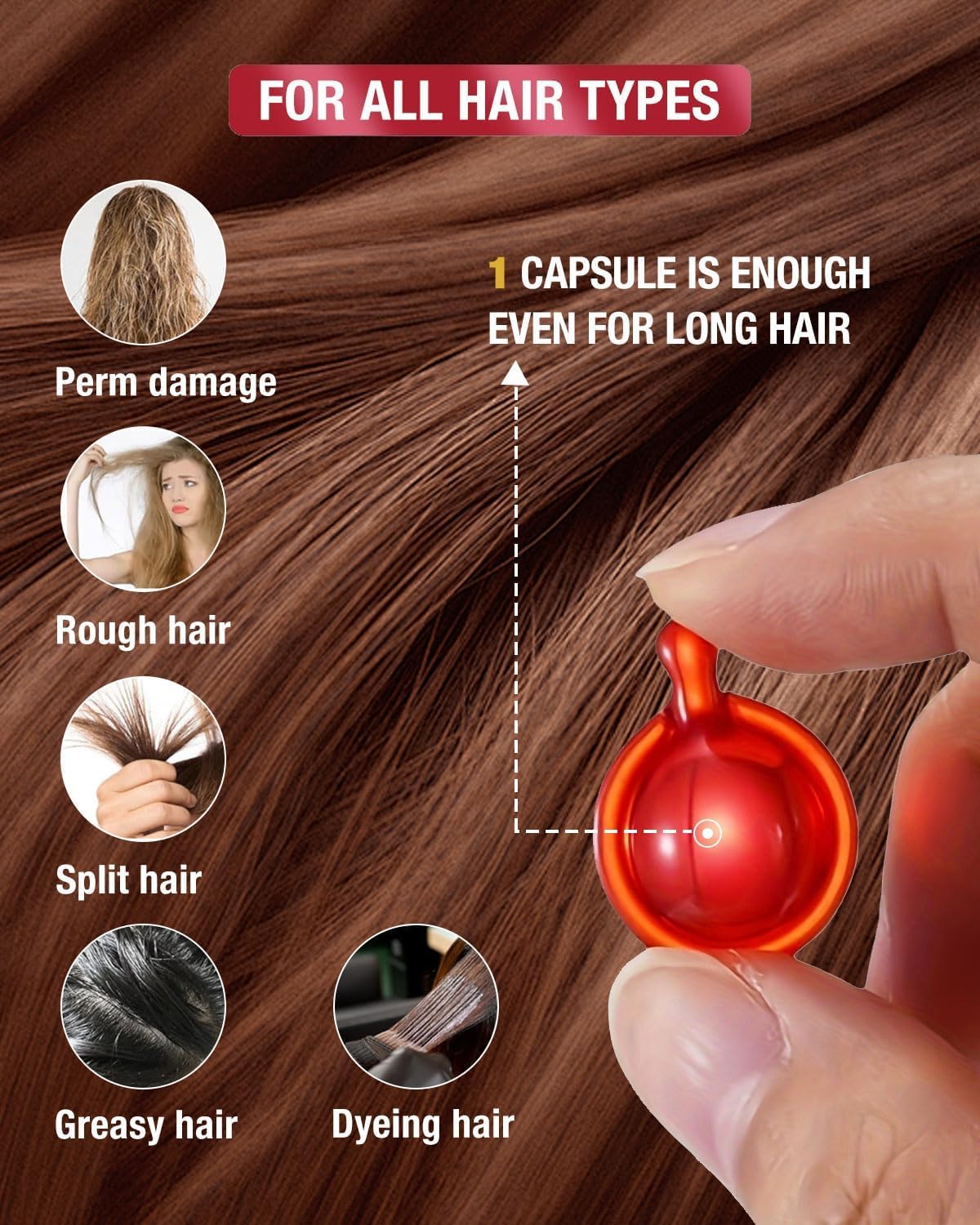 Kambuta Hair Serum: No Rinse Hair Treatment for Frizzy and Dry Damaged - Enriched Vitamin A C E Pro B5 Moroccan Macadamia Avocado Oils - Hair Vitamin Repair for Women Men