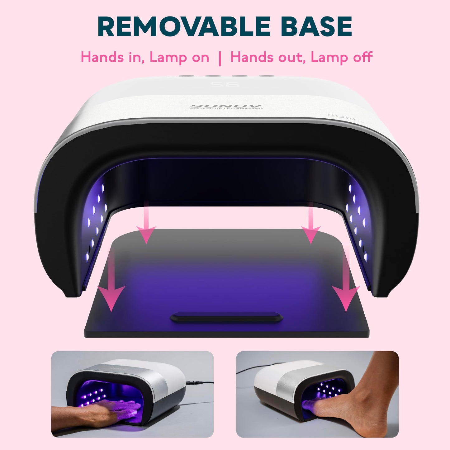 SUNUV SUN3 Professional UV Light for Gel Nails, 48W LED Nail Lamp for Gel Polish with 4-Timer and Sensor, 39 PCS LED Beads, UV Dryer for Salon Home Gift for Woman Mom Girl