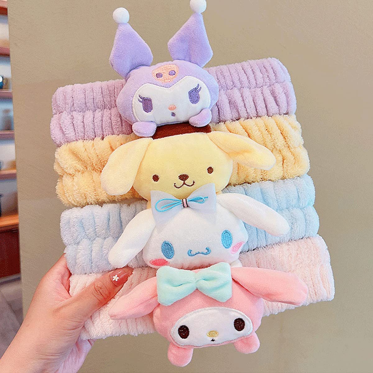 Kawaii Spa Headband for Washing Face, Cute Pink for Make Up, Washing, Party, Soft for Woman Girls