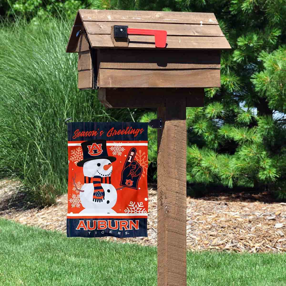 Auburn Holiday Winter Snow Garden Banner Flag