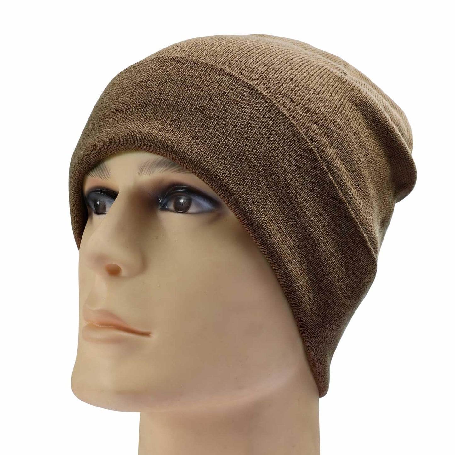 XXL Oversized 100% Merino Wool Beanie Hat for Men & Women, Extra Large Warm Winter Cap for Big Heads, Stretchy Knitted Cap