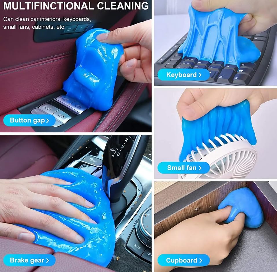 Universal Dust Cleaning Gel – 1 Pack Reusable Slime Cleaner for Car Interior, Keyboards, Laptops, Air Vents, Electronics & Office Equipment – Reaches Tight Cracks & Hard-to-Reach Areas