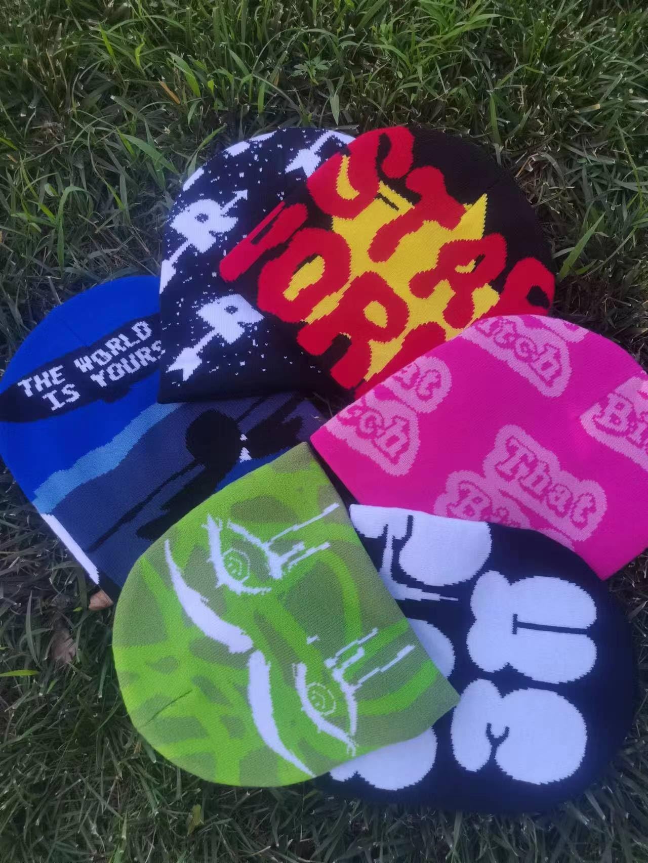 QWEOHBUA Beanie Y2k Beanies Women's Cap Winter for Women Hats Accessories Red